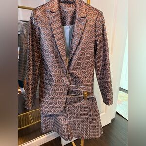 Alice + Olivia Macey Metallic Jacquard - Blazer / Shorts